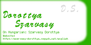 dorottya szarvasy business card